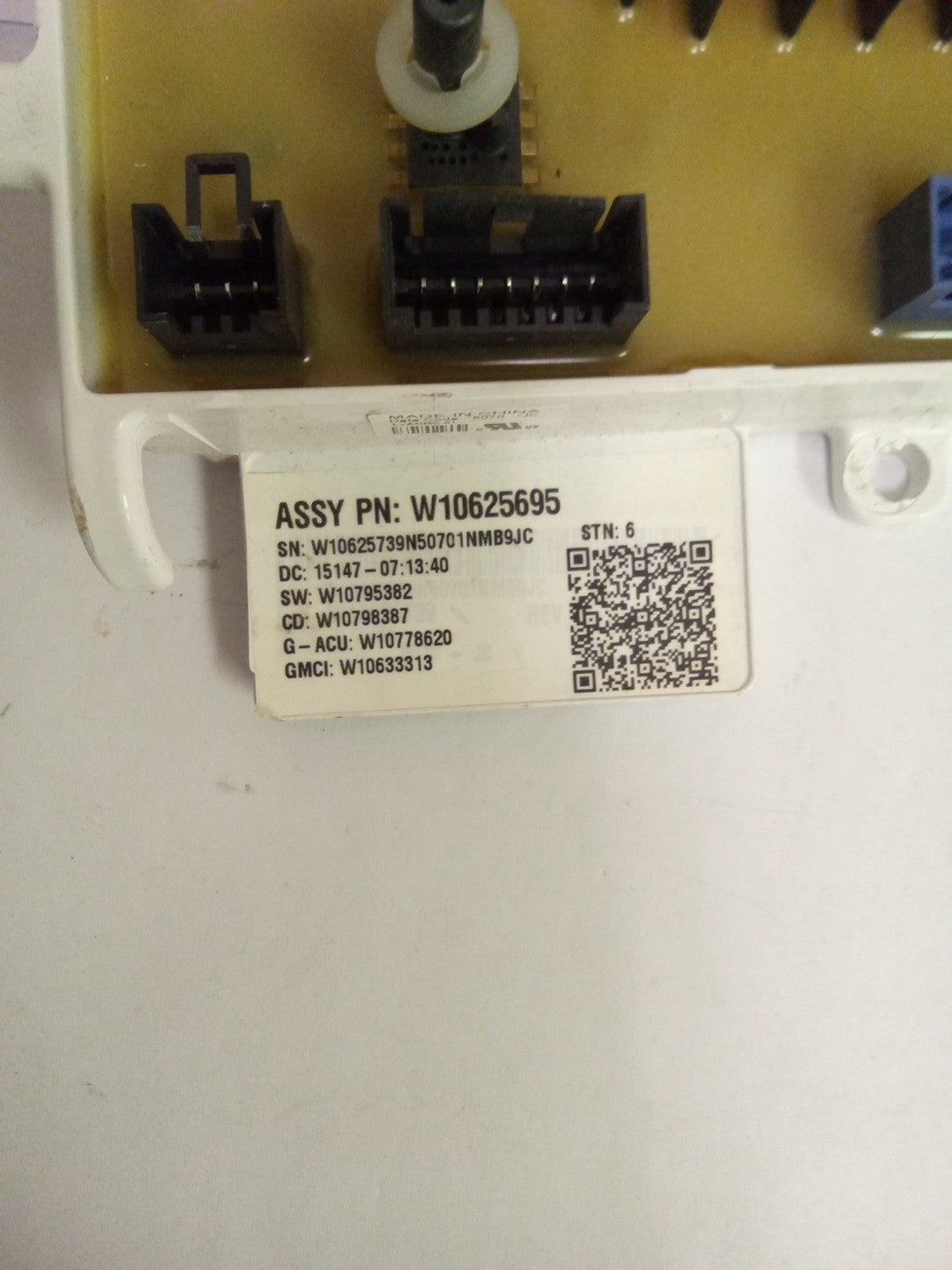 Maytag Washer W10625695 Main Control Board AMK-727