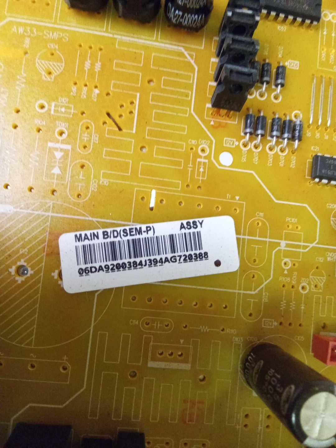 Samsung Fridge Control Board DA92-00384J AMK-661