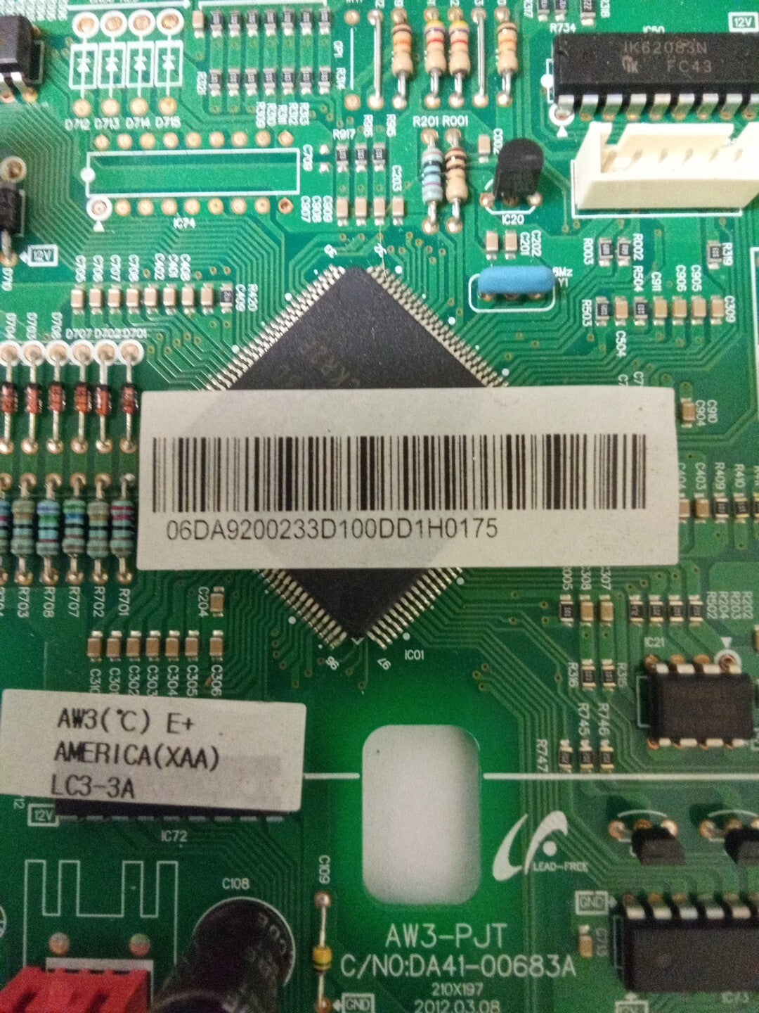 Samsung Fridge Control Board DA92-00233D. AK-926