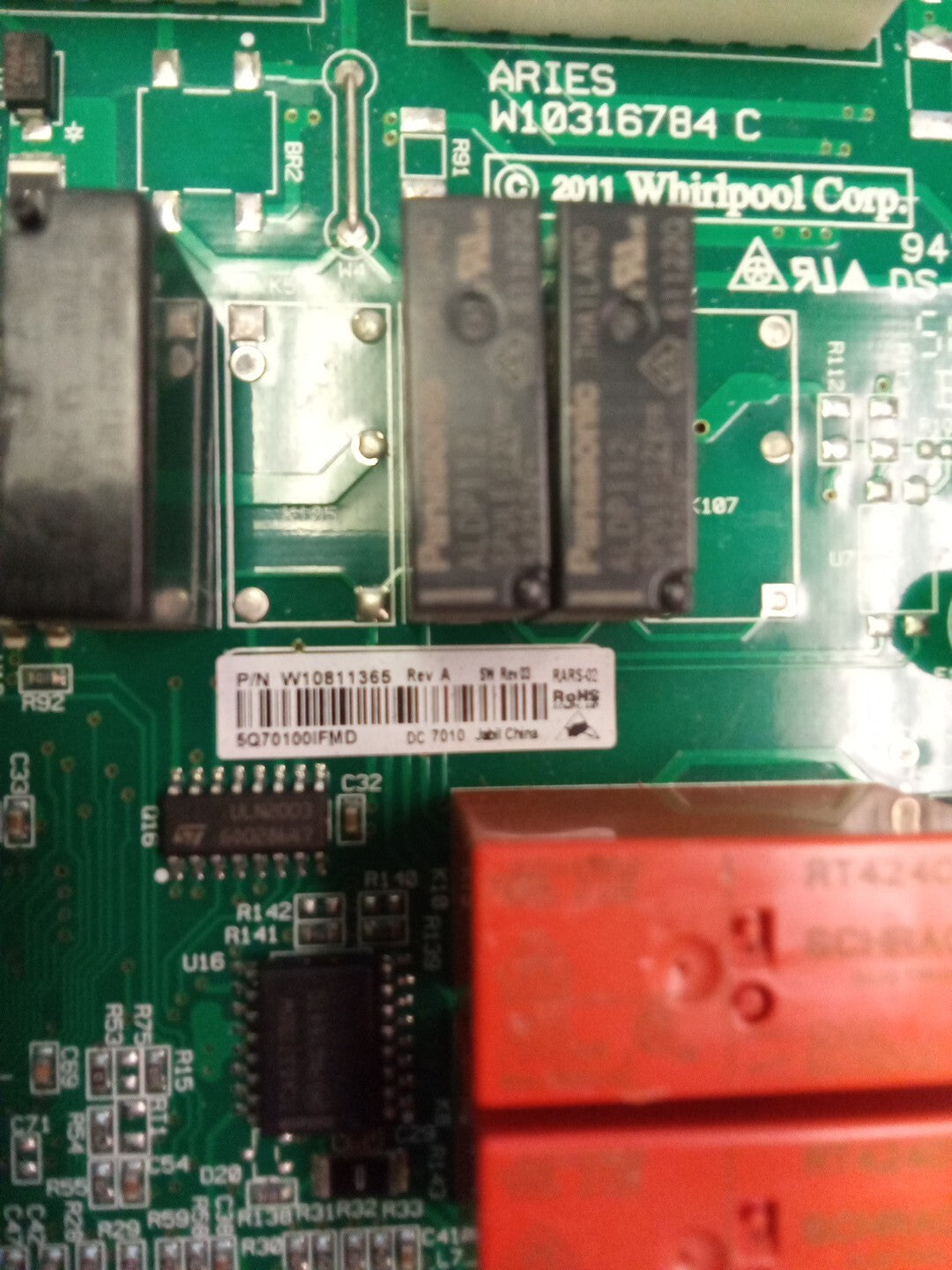 Whirlpool Fridge Control W10811365 AK-998