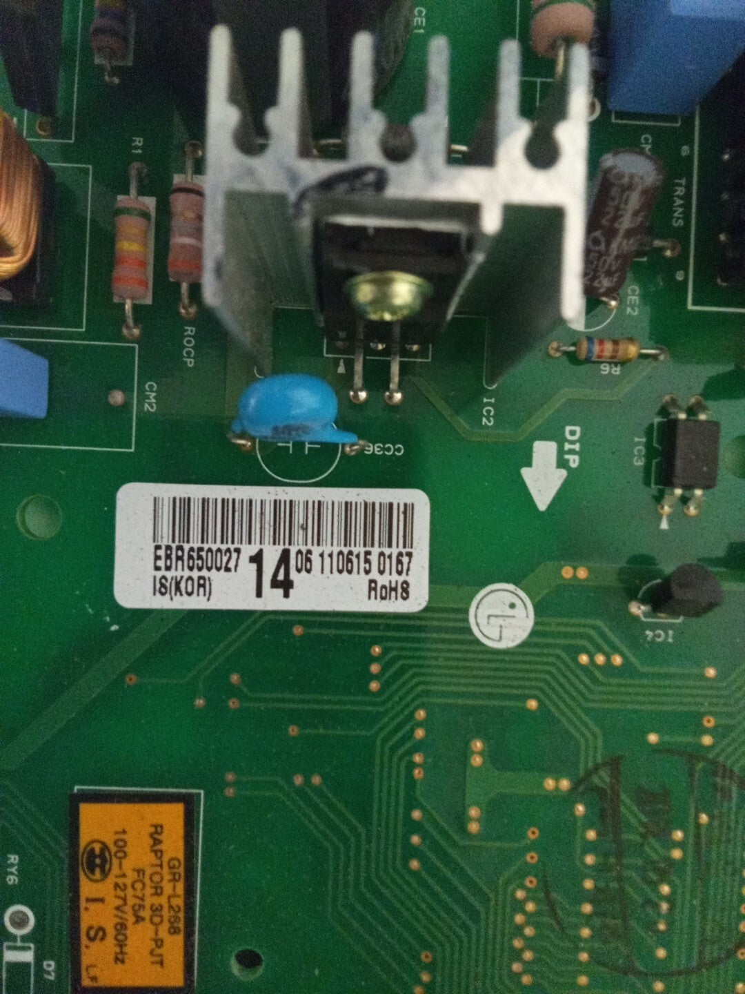 LG Refrigerator Control Board EBR65002714 AMK-94