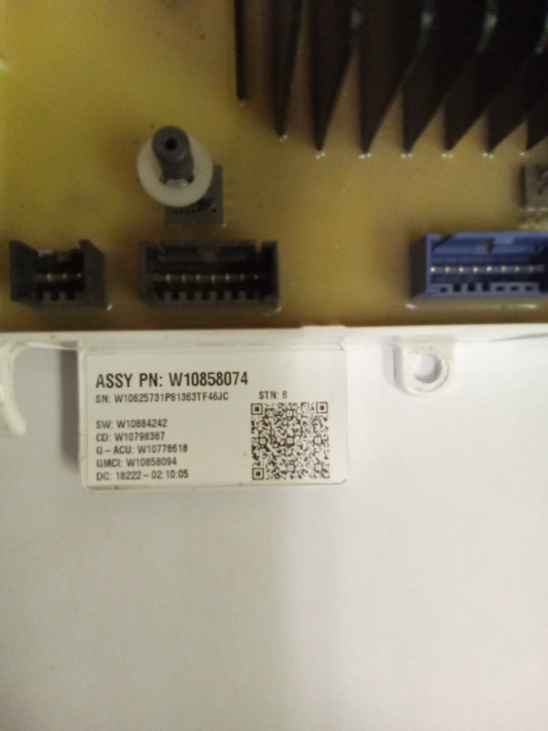 Whirlpool Washer Control W10858074 AMK-716