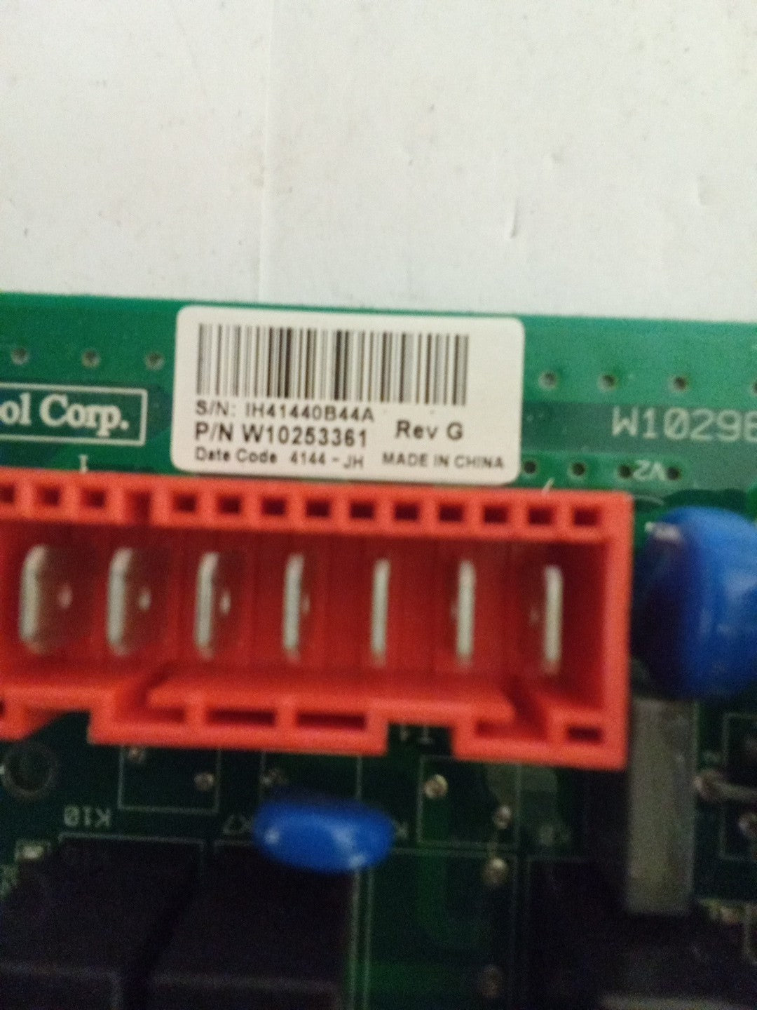 Whirlpool Washer Control Board W10253361 Rev G AMK-519