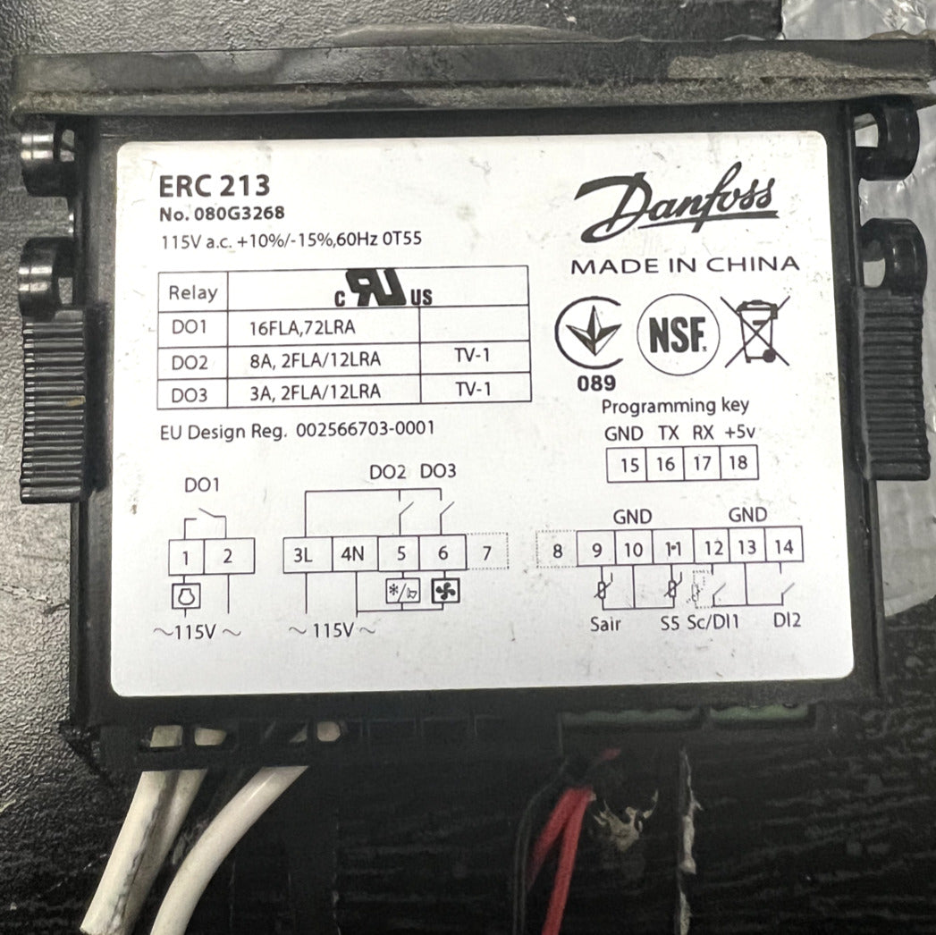 USED 080G3264 Danfoss ERC213 Refrigeration Controller Kit, 115VAC SCM504