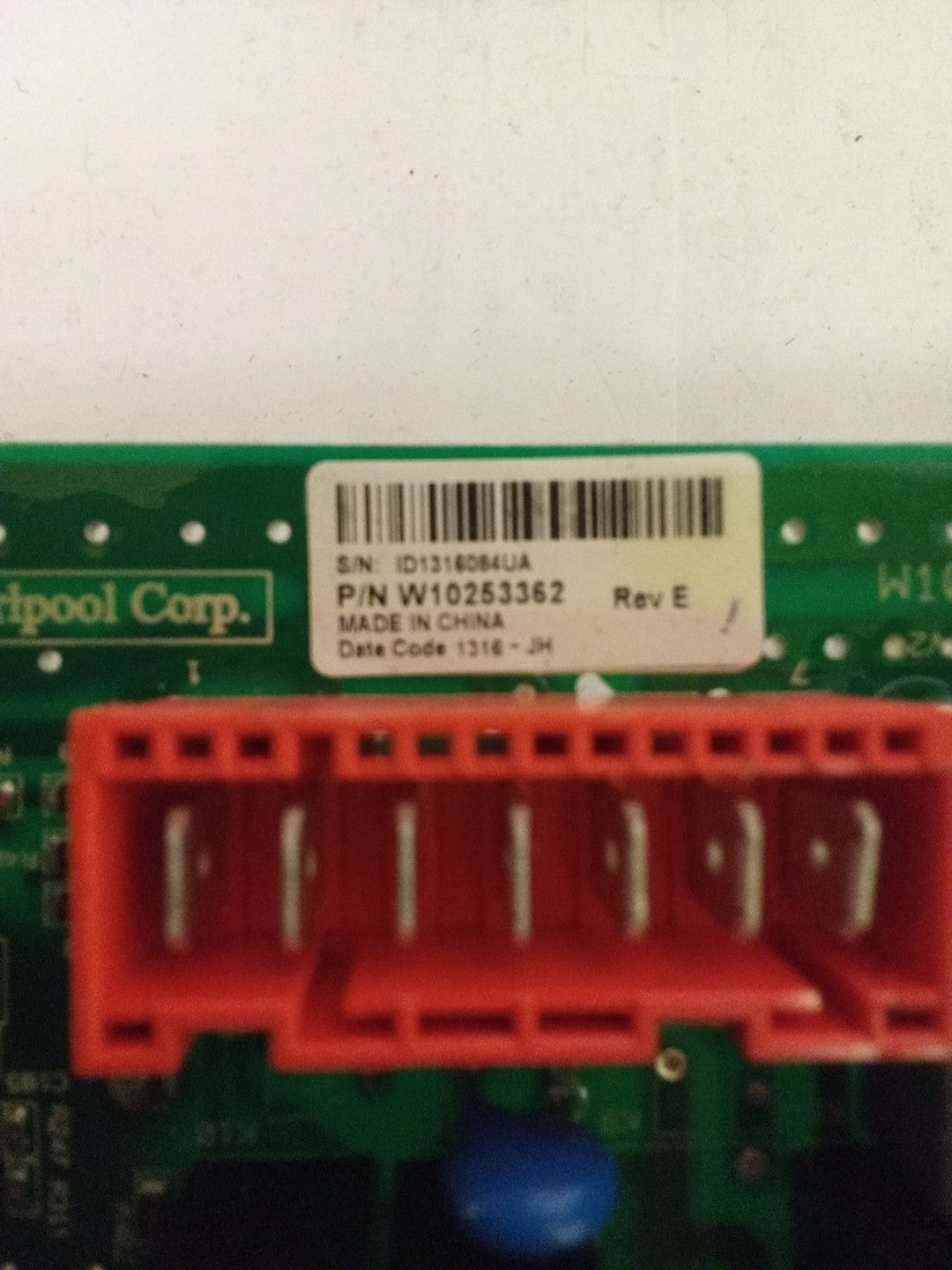 Whirlpool Washer Gontrol Board W10253362 Rev E AMK-355