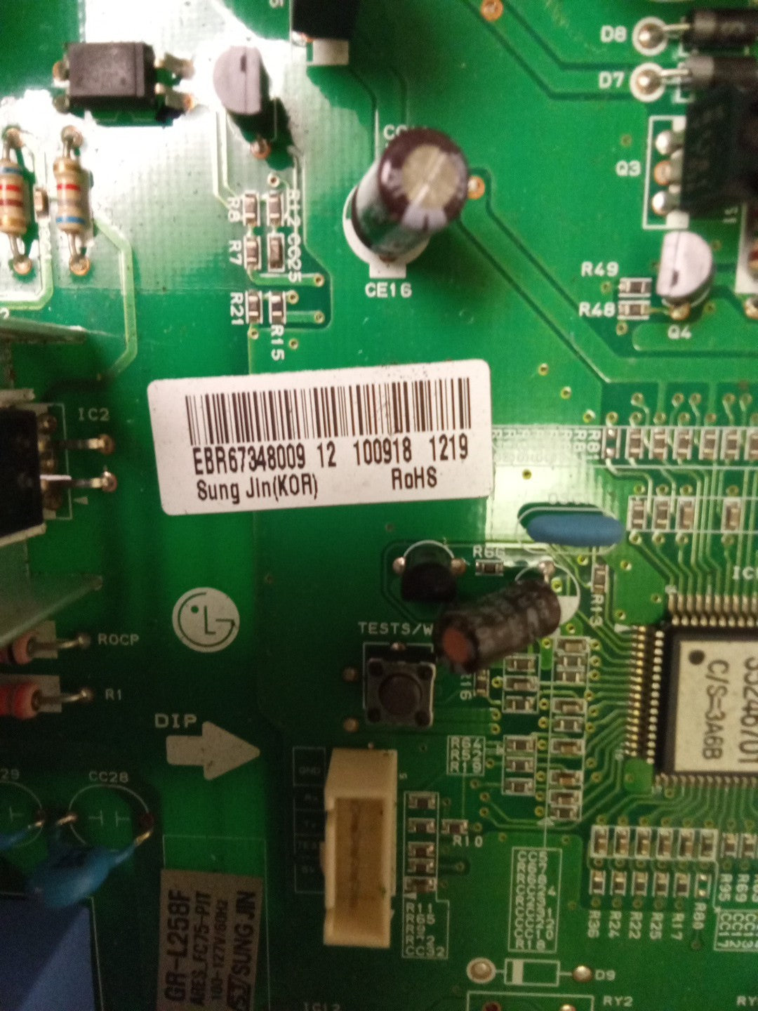 LG Refrigerator Control EBR67348009 AMK-660