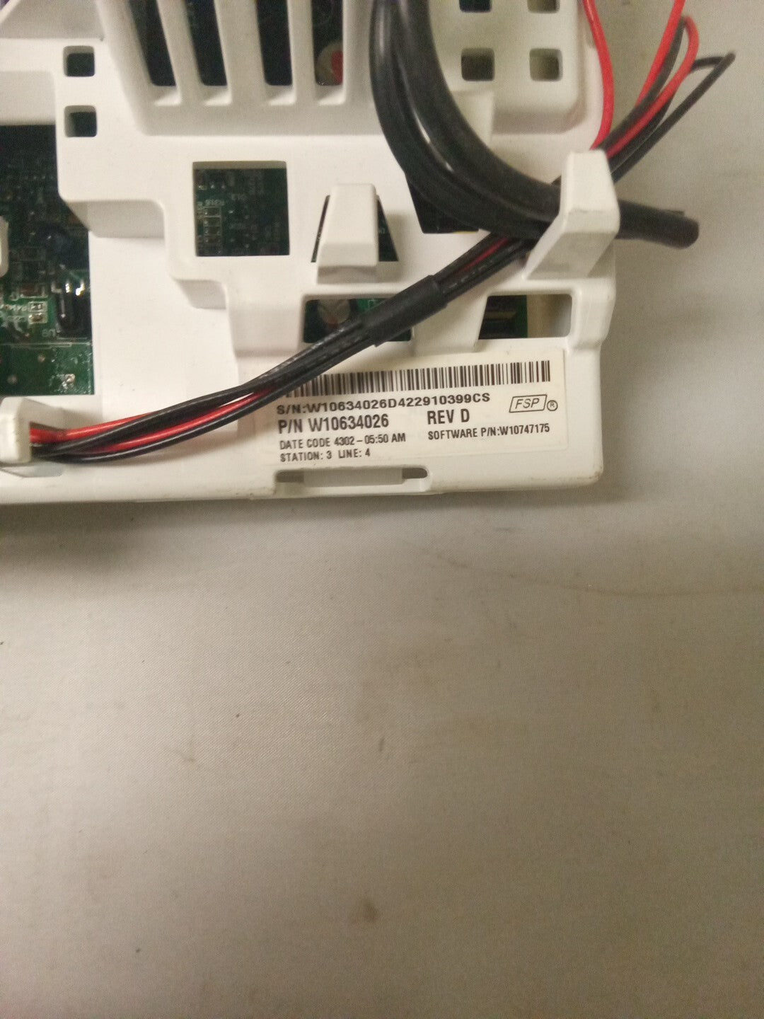 Whirlpool Washer Control Board W10634026 AK-537