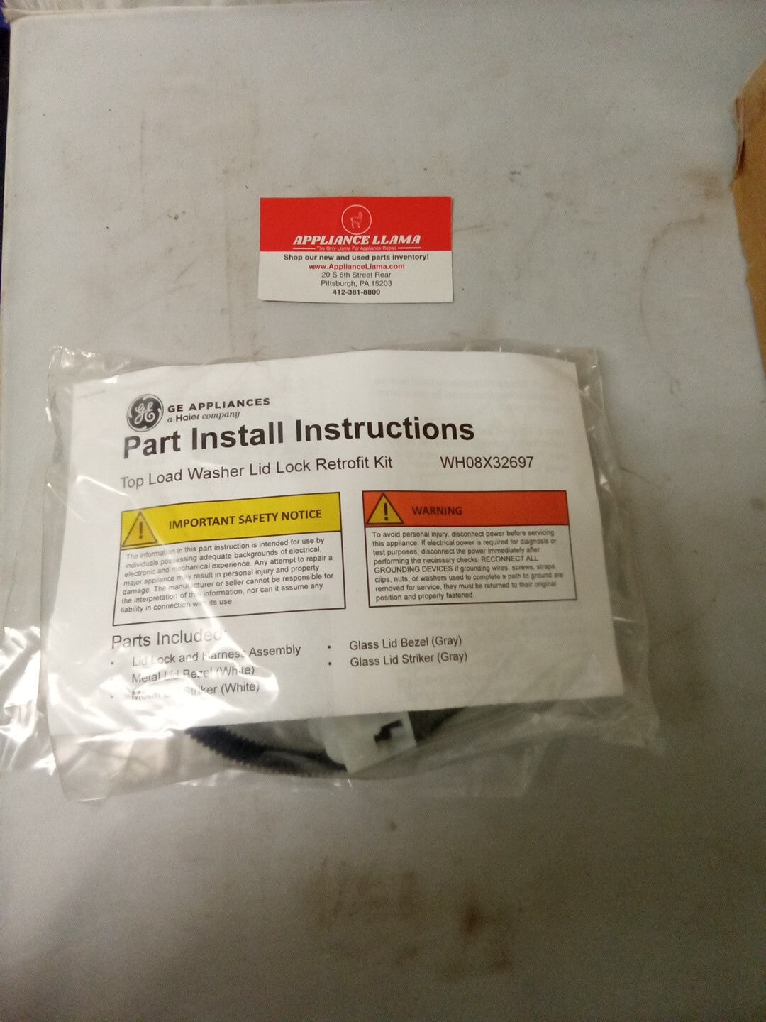 Genuine Ge Wh08x32697 Washer Lid Lock Service Kit AK-547