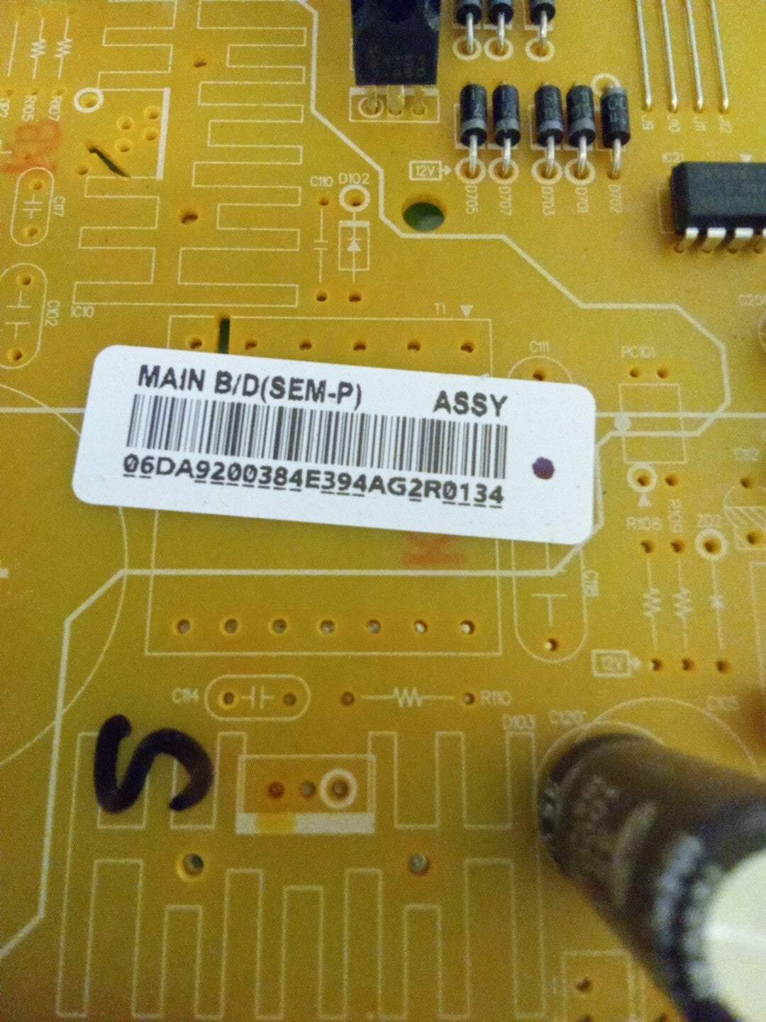 Samsung Refrigerator Control Board DA92-00384E AMK-39