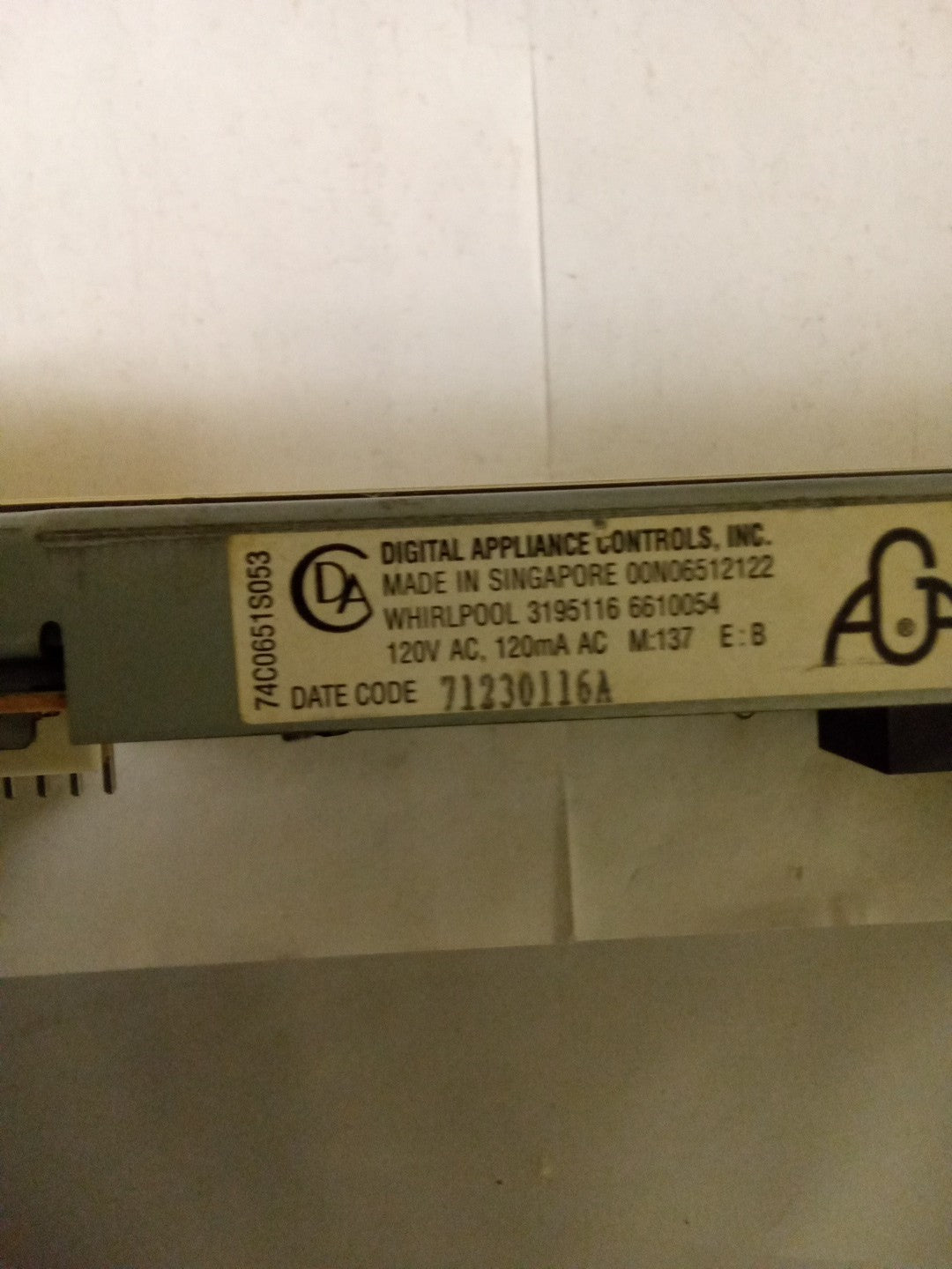 Whirlpool Oven Control Board 3195116 AMK-547