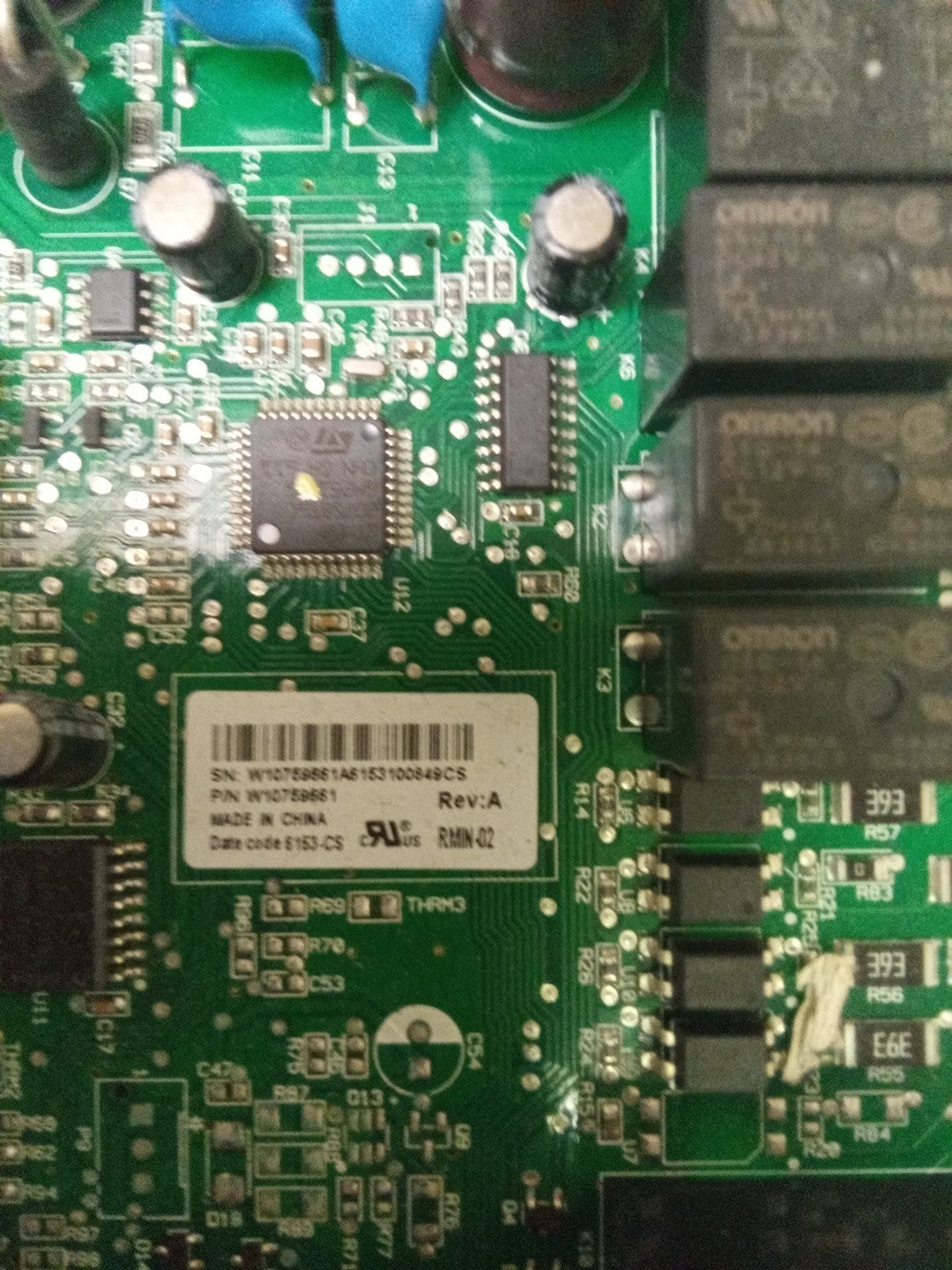 Whirlpool Refrigerator Main Control Board W10759661 AMK-500