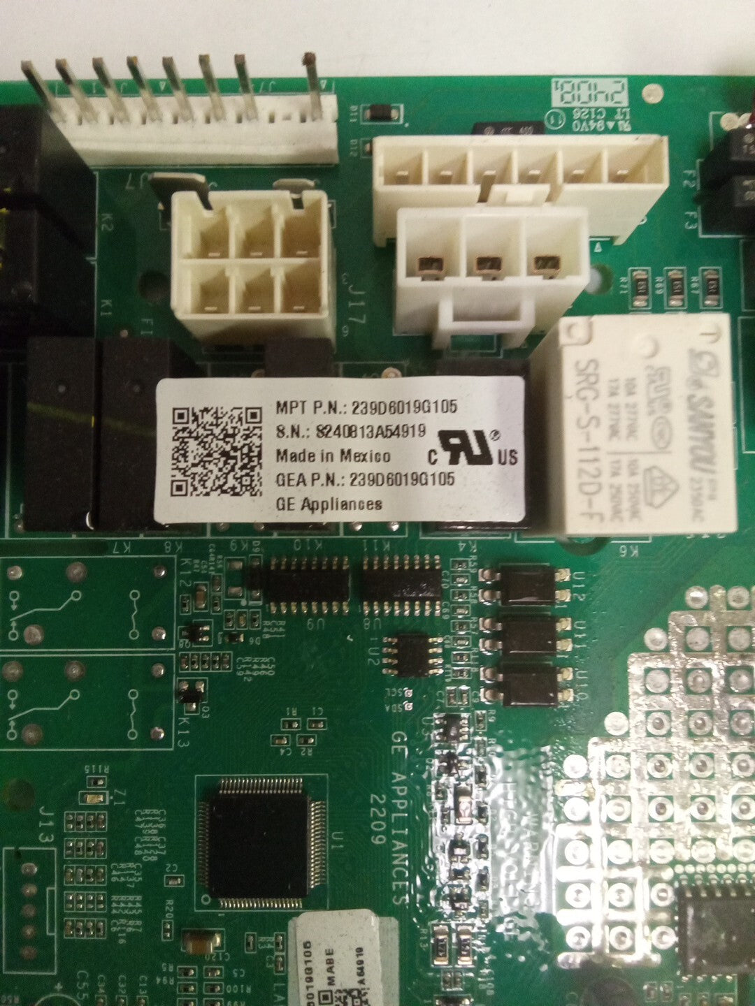 GE Refrigerator Control Board 239D6019G105 AK-721