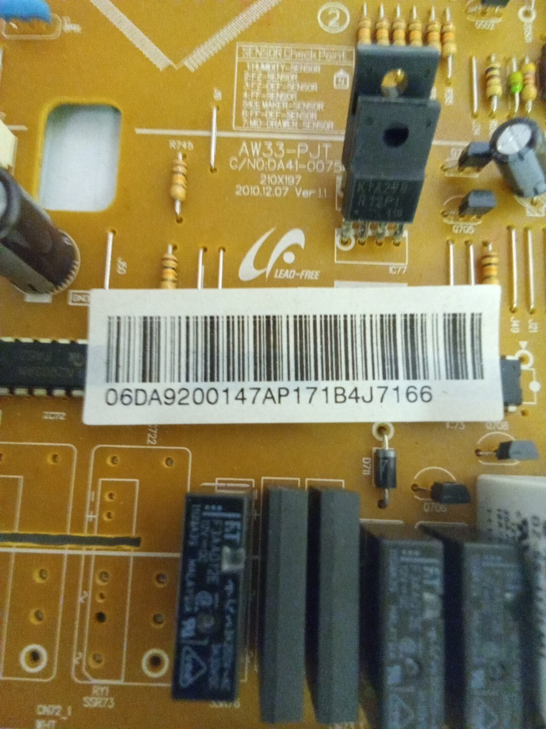 Samsung Fridge Control Board DA92-00147A AMK-62