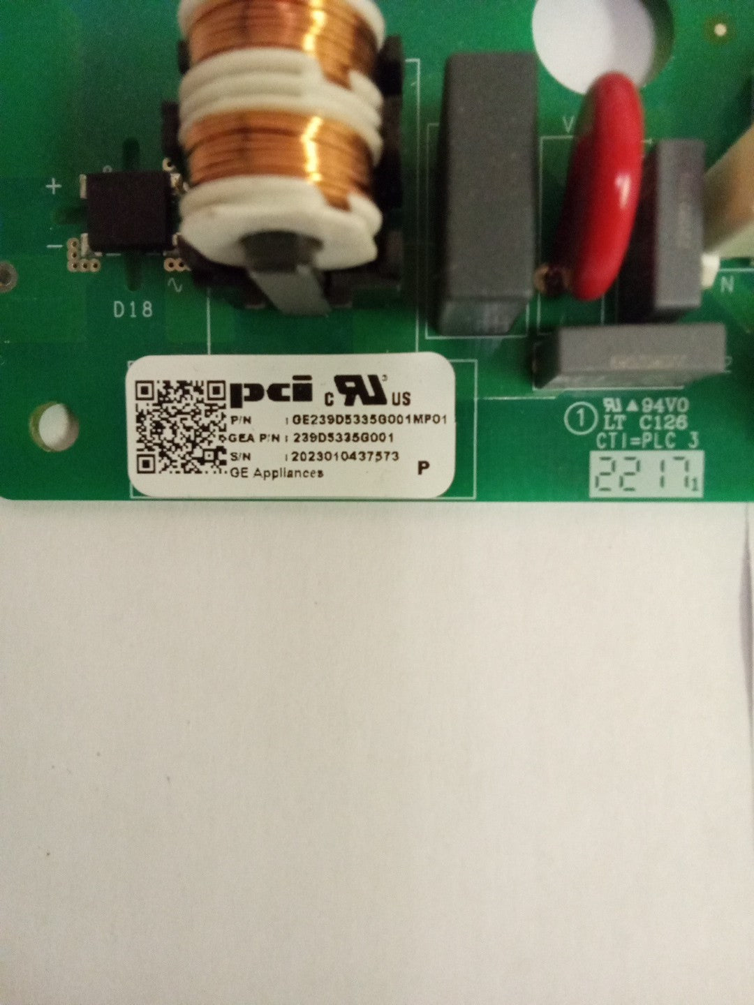 GE Refrigerator Control Board 239D5335G001 AMK-737