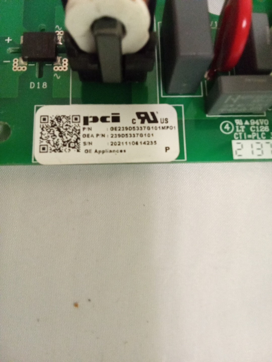 GE Refrigerator Control Board 239D5337G101 AK-612