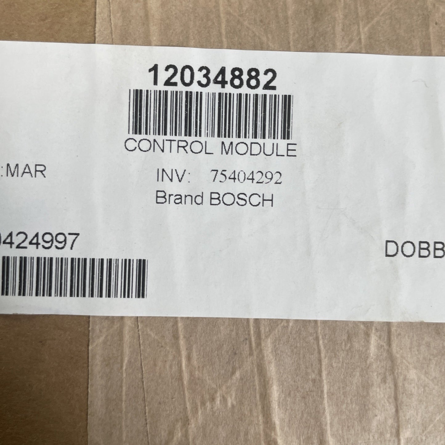 12034882, BOSCH CONTROL MODULE BA21