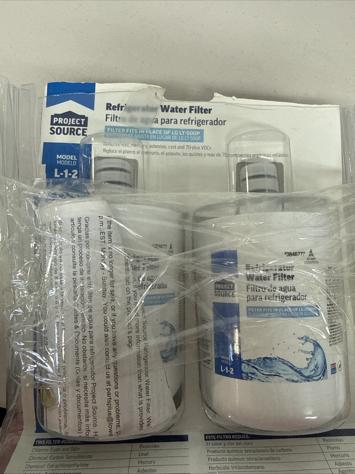 l-1-2 filter Project Source Fridge Filters BOX 1