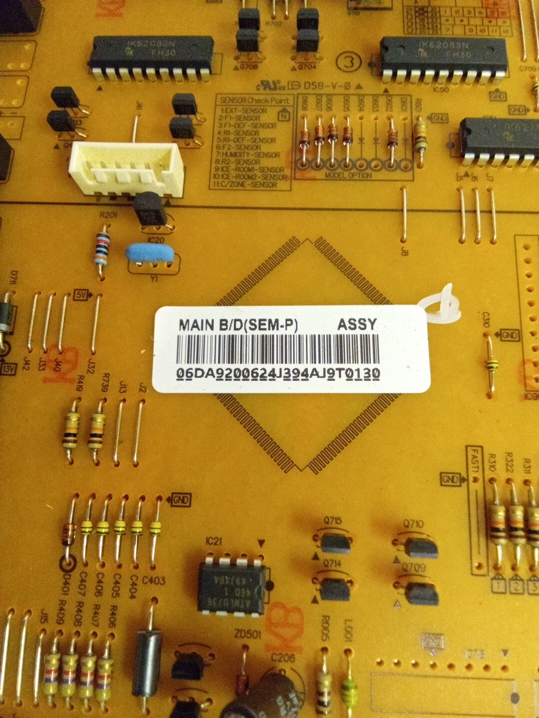 Samsung Refrigerator Control Board DA92-00624J AK-943