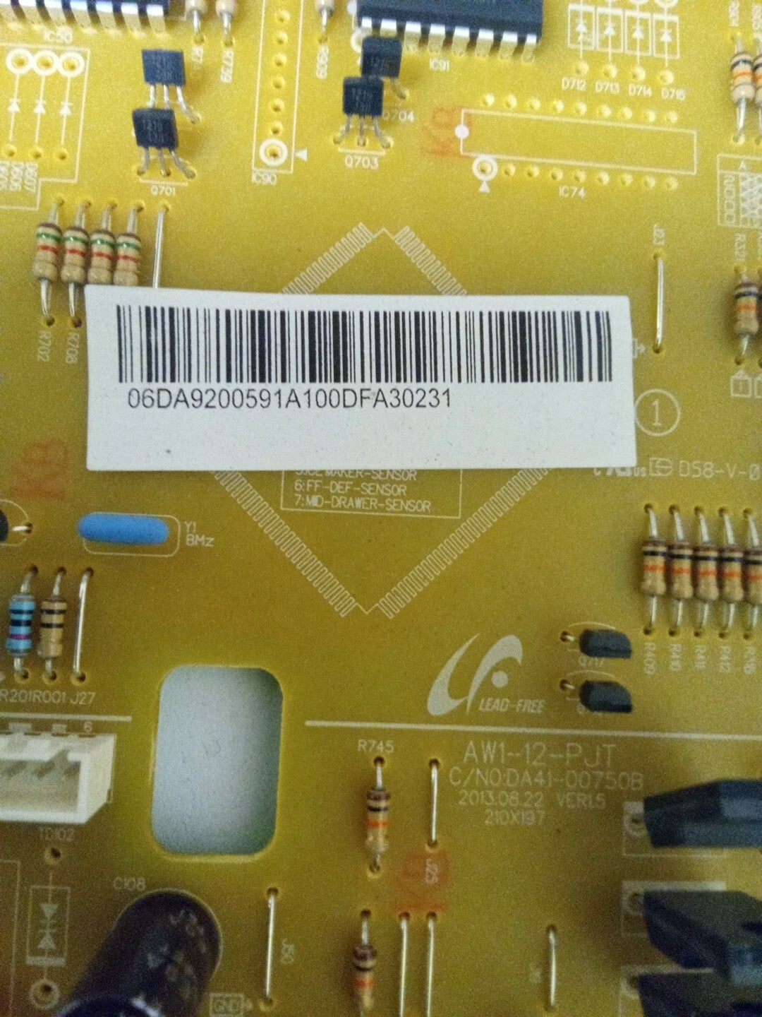 Samsung Fridge Control Board DA92-00591A. AMK-176