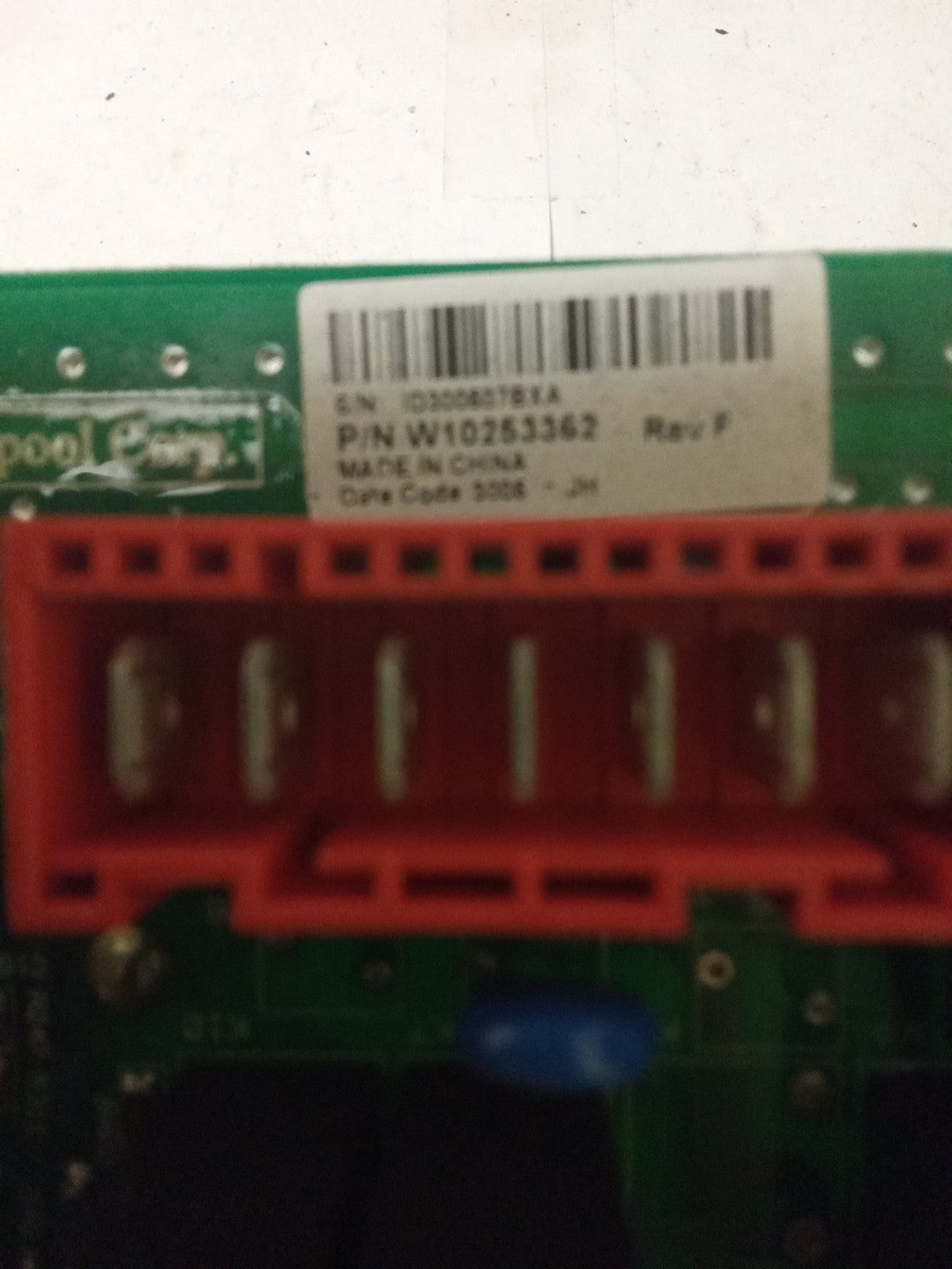 Whirlpool Washer Control Board W10253362 REV F AMK-518