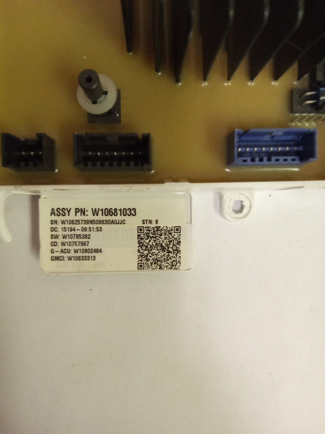 Whirlpool Washer Control Board W10681033 AMK-746