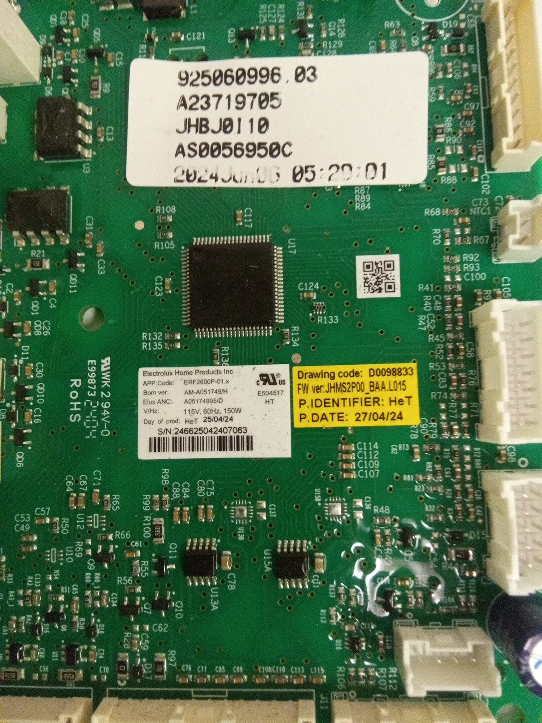 Frigidaire Fridge Control Board A05174905 AK-706