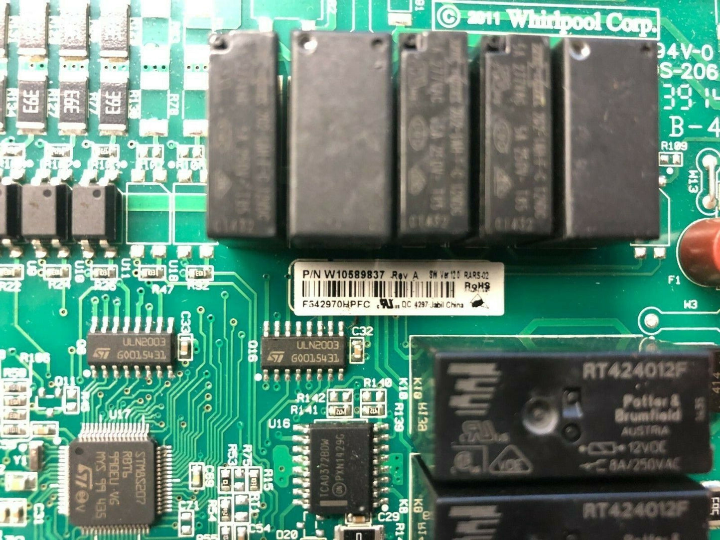 WHIRLPOOL REFRIGERATOR PCB W10589837 DC520