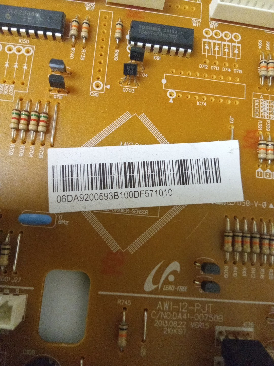 Samsung Refrigerator Control Board DA92-00593B AK-974