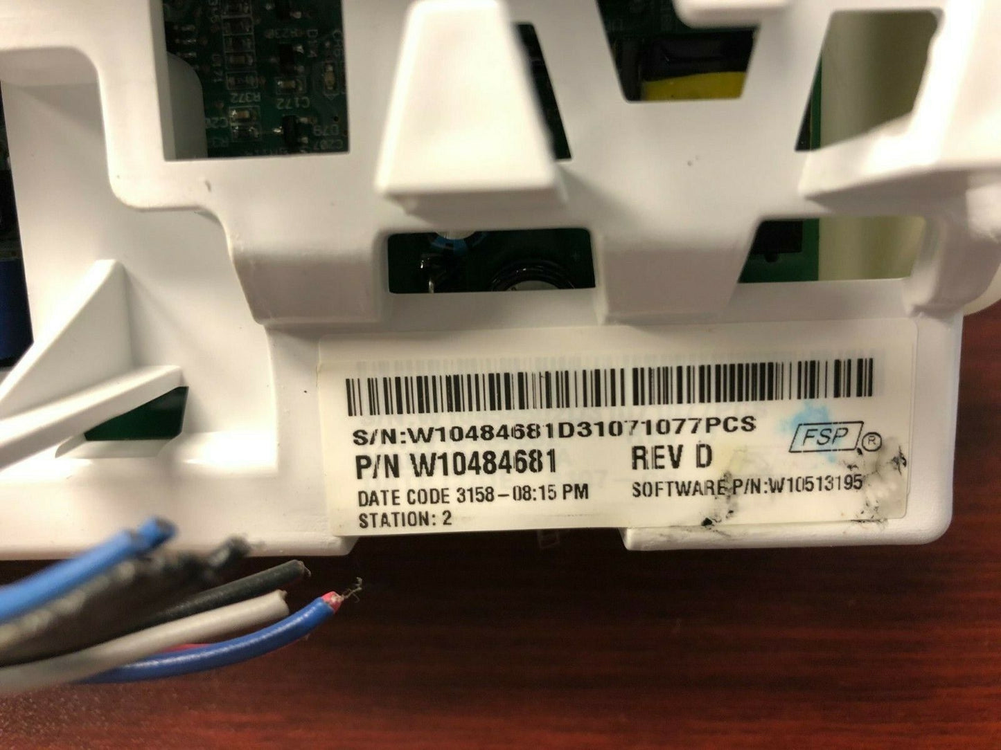 WHIRLPOOL WASHER CONTROL BOARD PART # W10484681 DC713