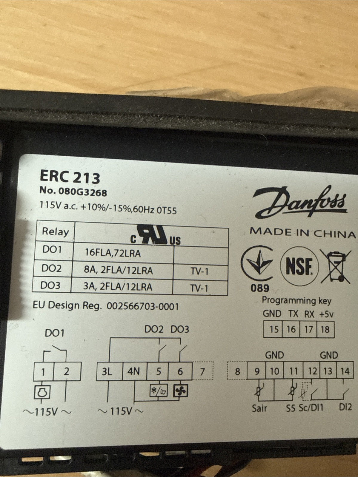 Danfoss ERC 213 Kit 080G3411 Temperature Controller - Used Jb69