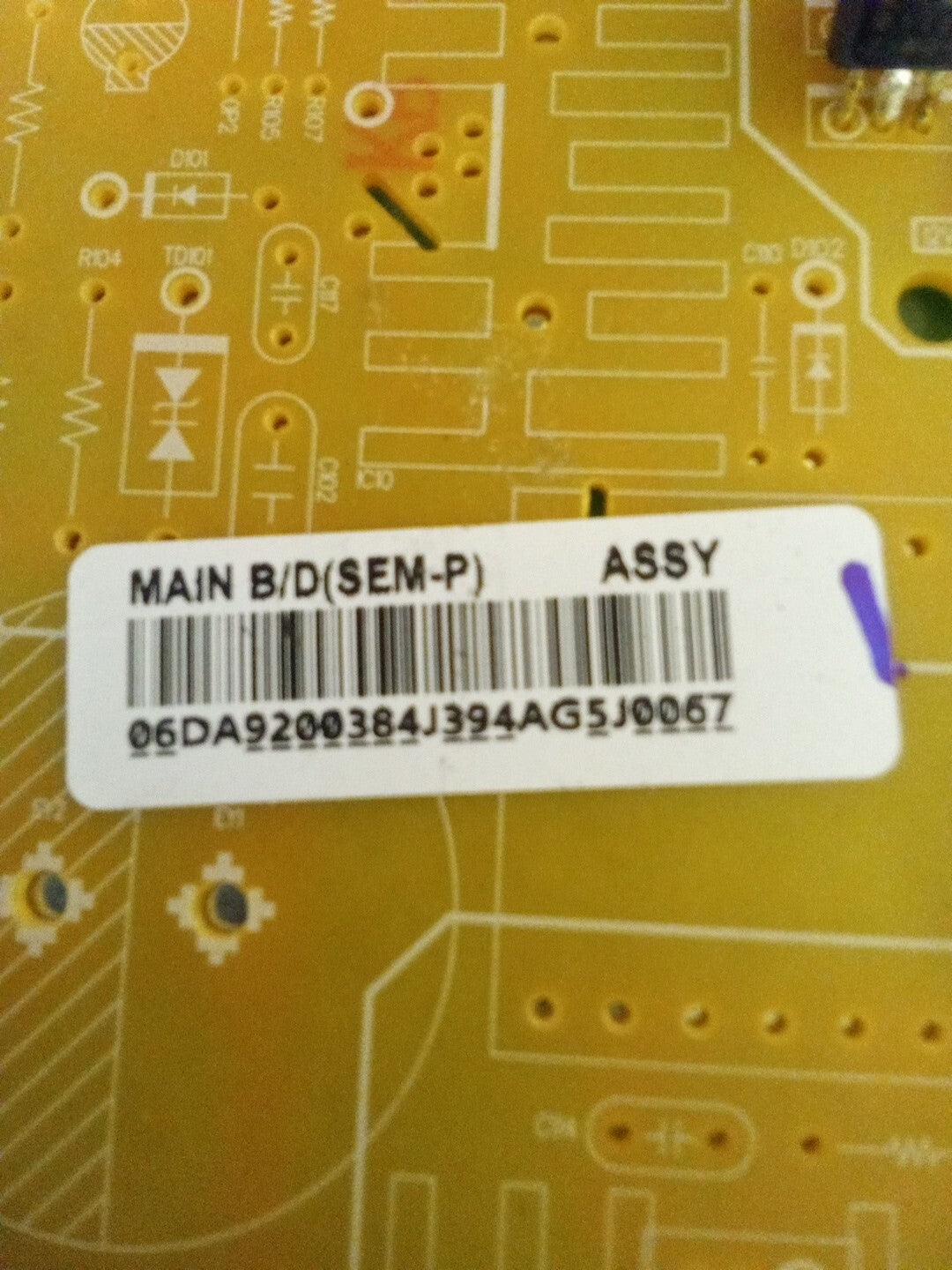 Samsung DA92-00384J Refrigerator Main Board AMK-34