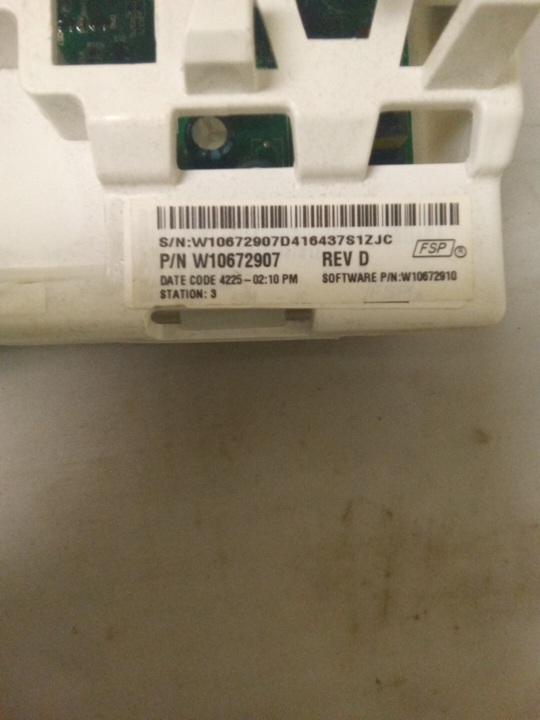 Whirlpool Washer Control Board W10672907 AK-540