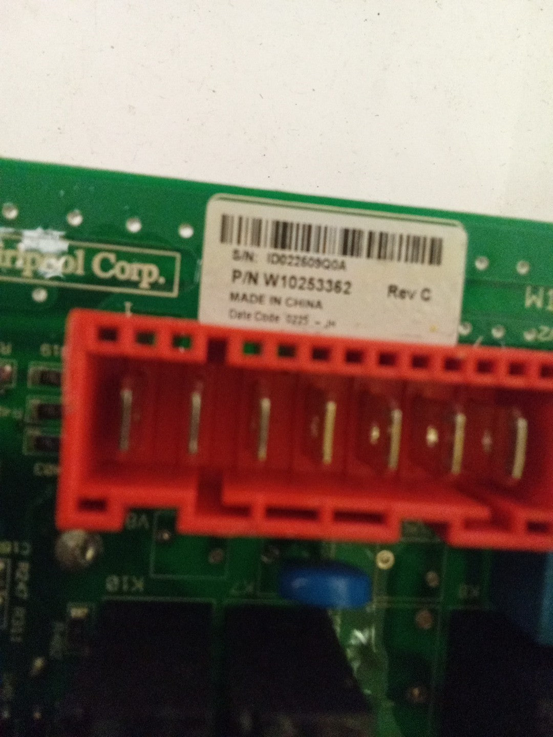 Whirlpool Washer Control Board W10253362 Rev C AMK-356