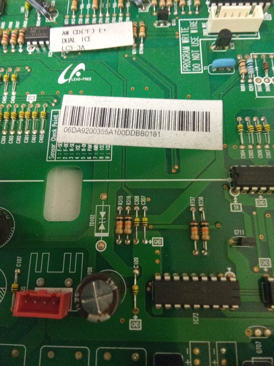 Samsung Fridge Control Board DA92-00355A AMK-300