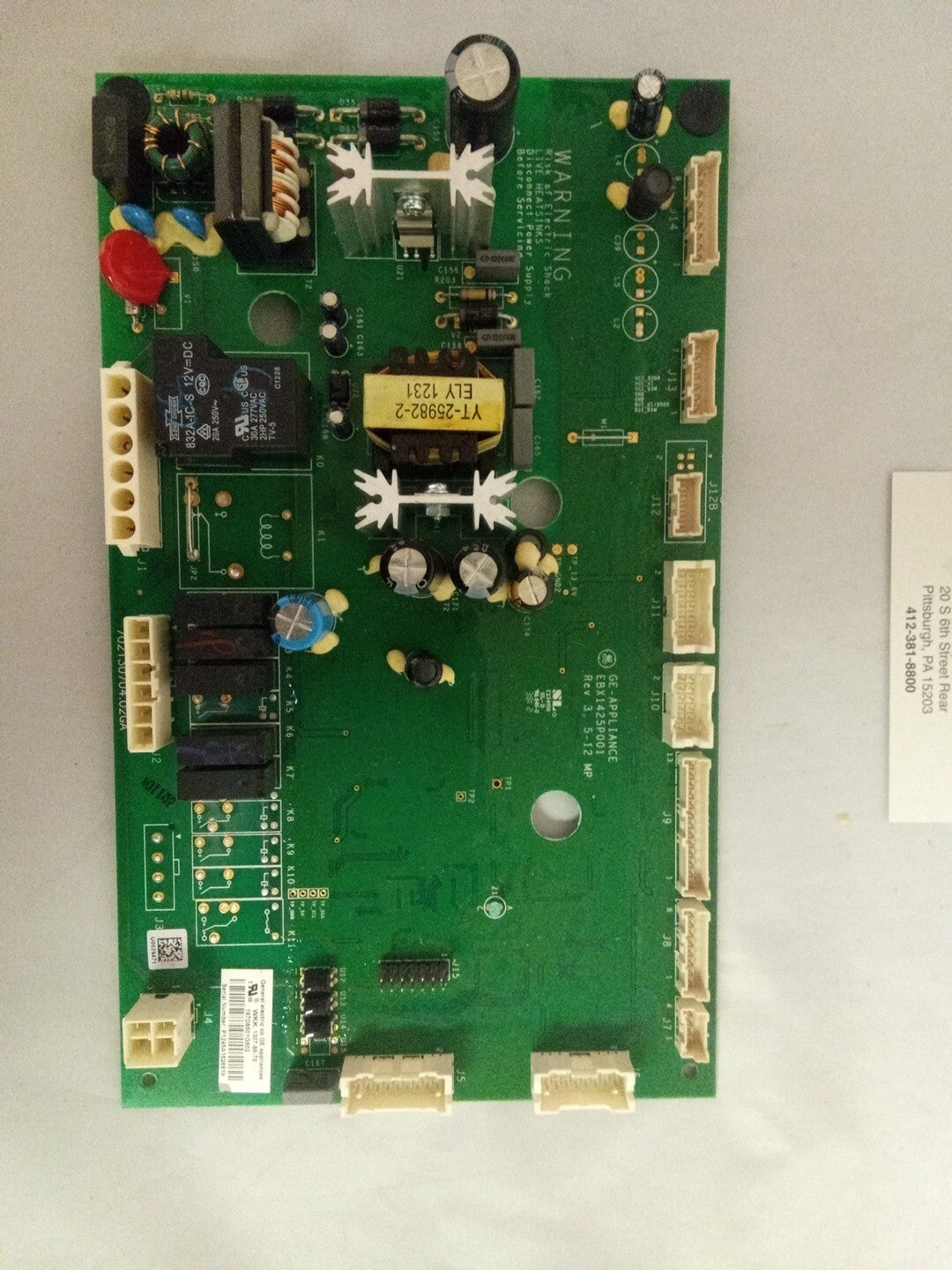 GE 197D8501G502 EBX1425P001 Refrigerator Control Board AK-659
