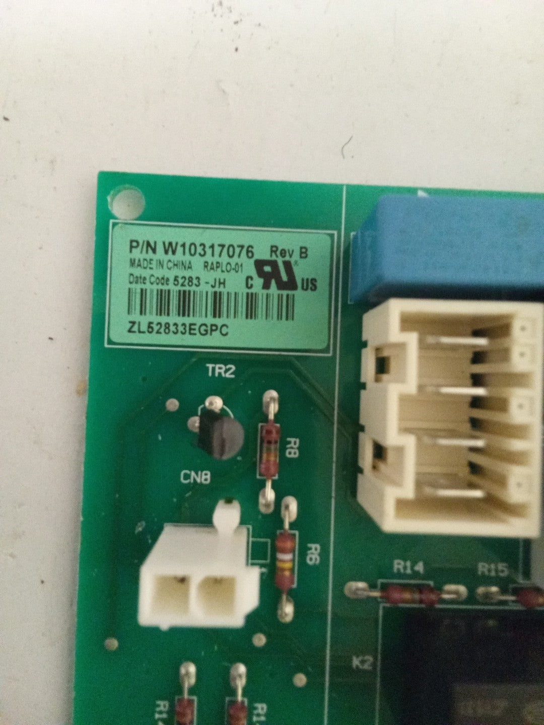 Whirlpool Refrigerator Control Board W10317076 AMK-348