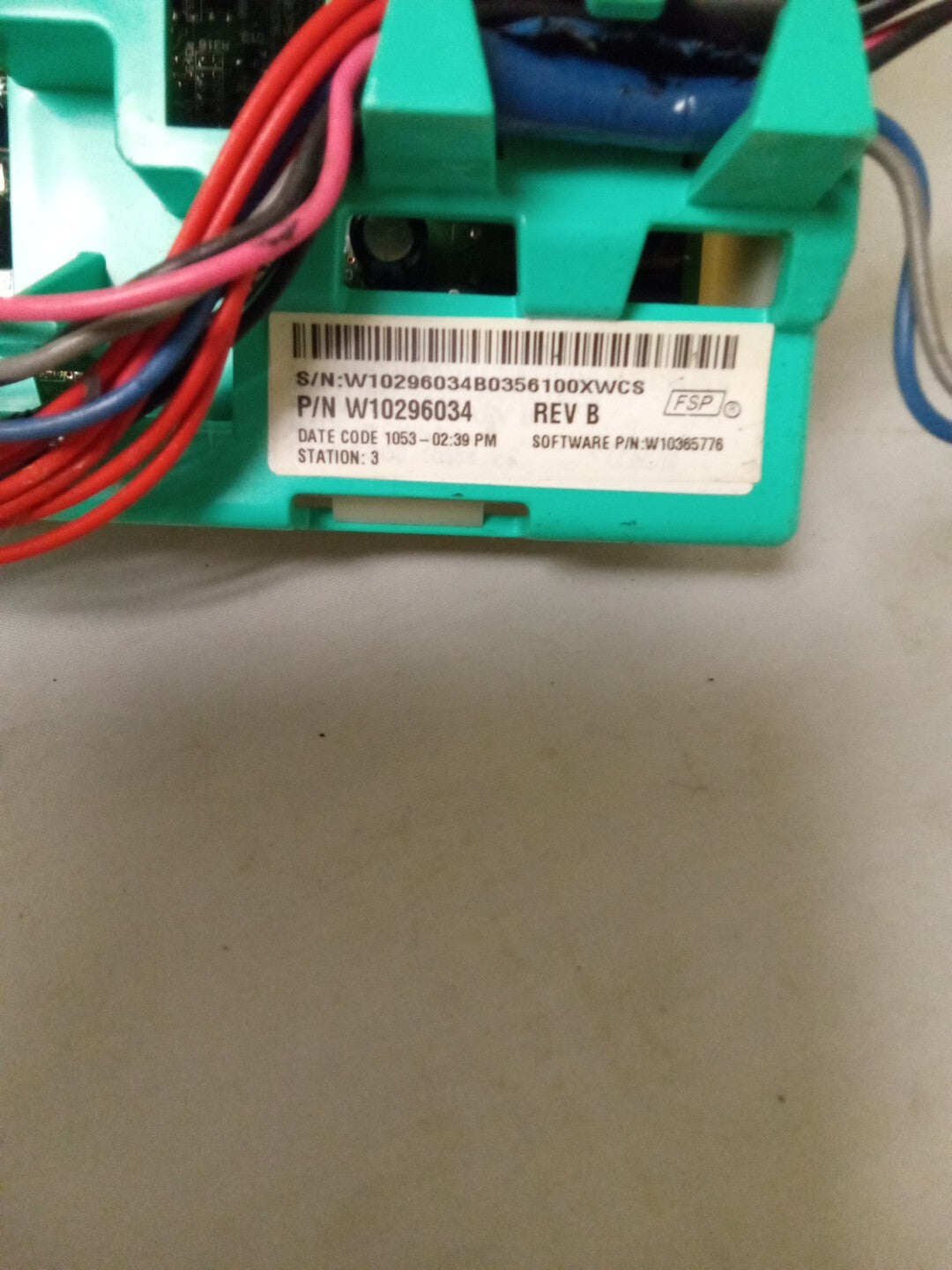 Whirlpool Washer Control Board W10296034 AK-525