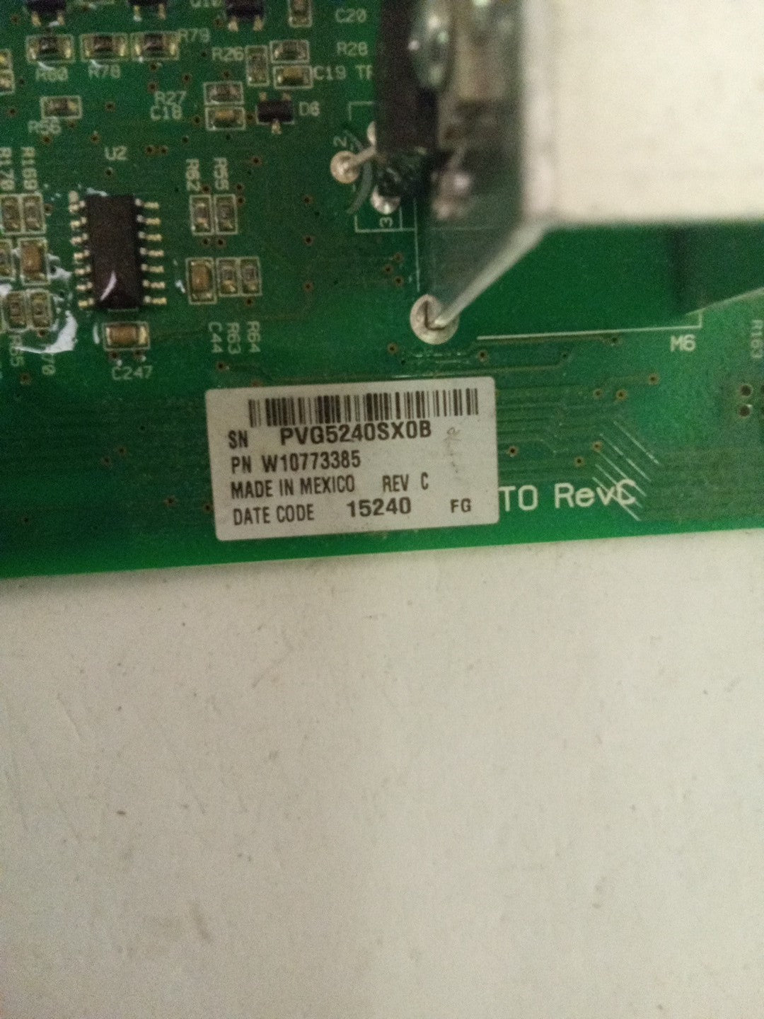Whirlpool Washer Control Board W10773385 REV C AMK-506