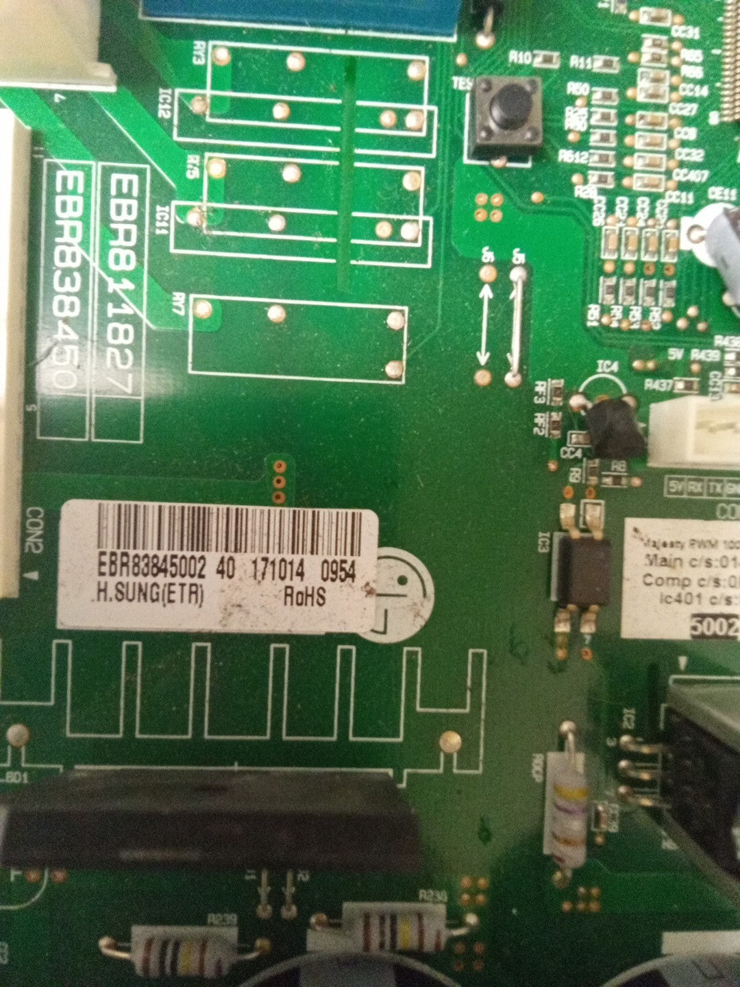 LG Refrigerator Control Board EBR83845002 AK-961