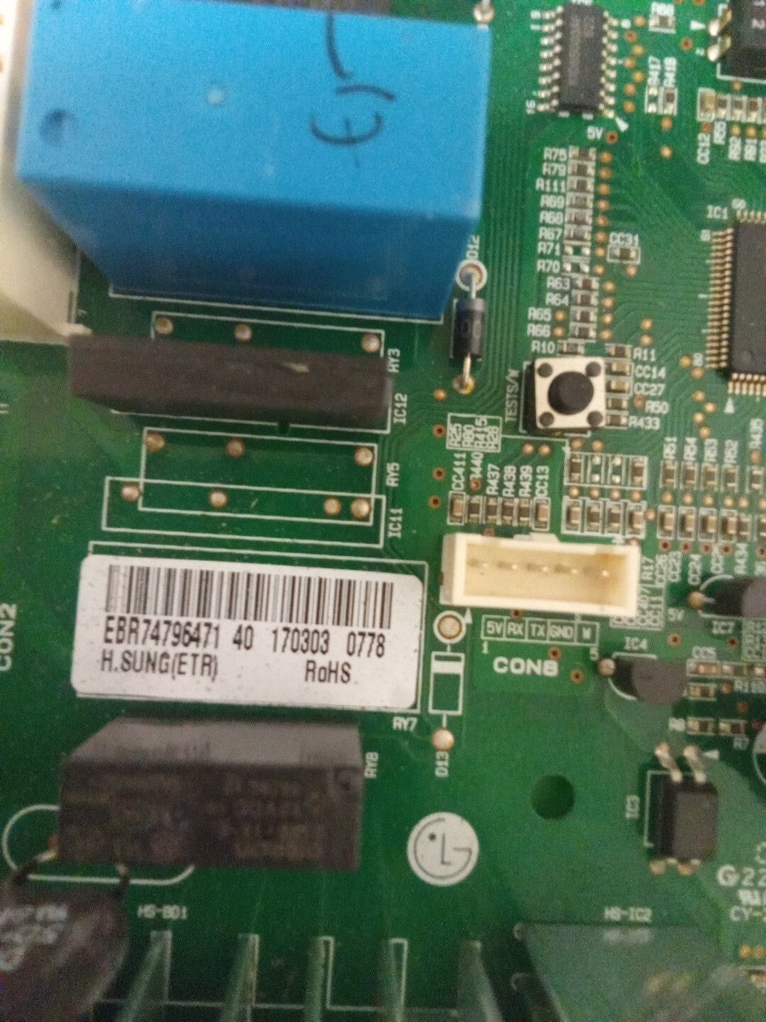 LG Fridge Control Board EBR74796471 AMK-107