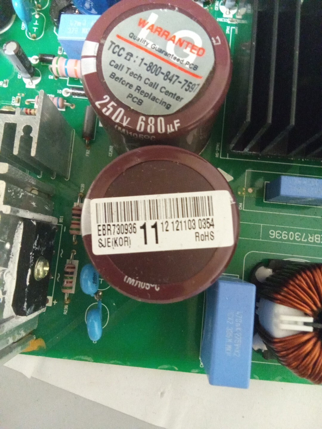 LG Refrigerator EBR73093611 Main Board AMK-89