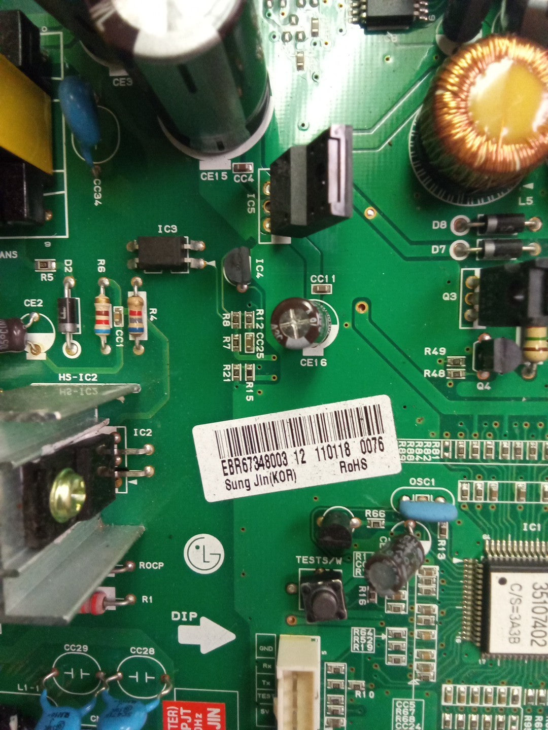 LG Refrigerator Control Board EBR67348003 AMK-456