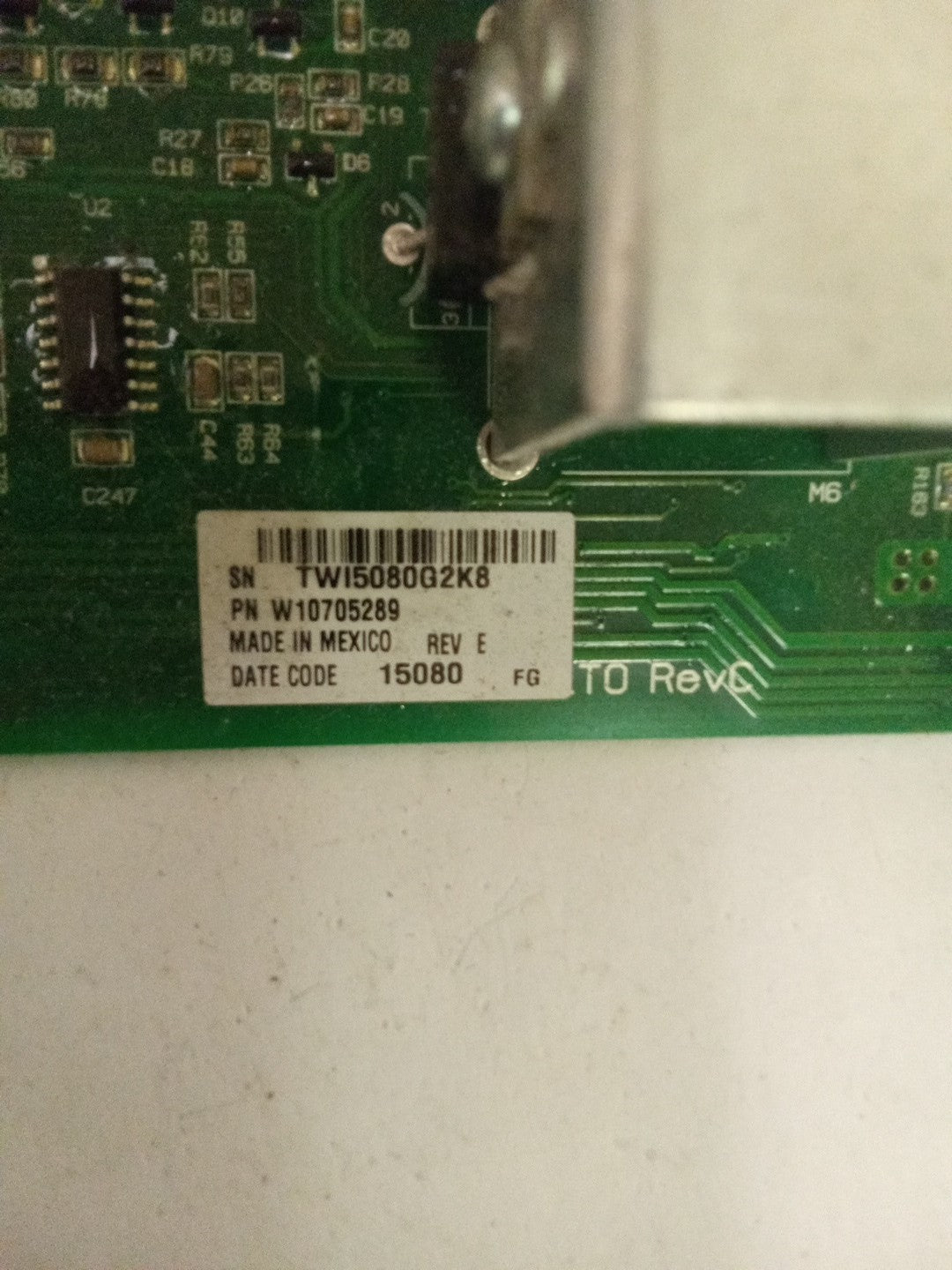 Whirlpool Washer Control Board W10705289 Rev E AMK-507