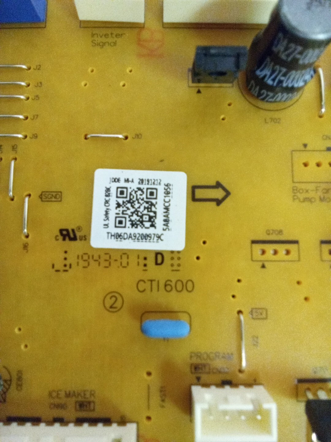 Samsung Refrigerator DA92-00979C Main Board AMK-75