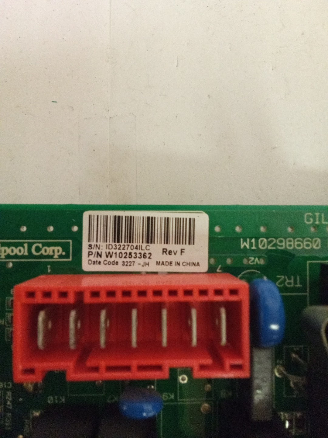 Whirlpool Washer Control Board W10253362 REV F AMK-353