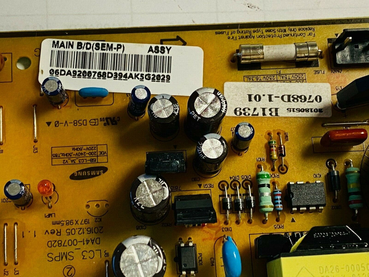 Samsung Refrigerator Inverter Board DA92-00768D Used SMG9