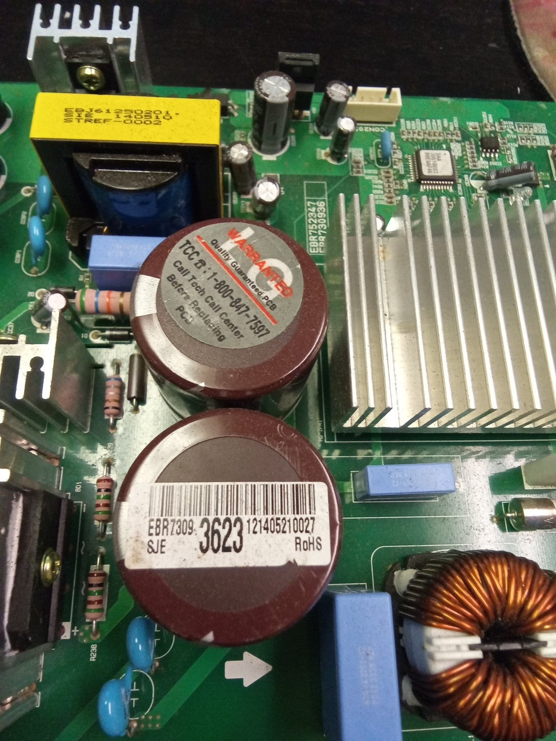 LG Refrigerator Control Board - Part Number EBR73093623 AMK-411