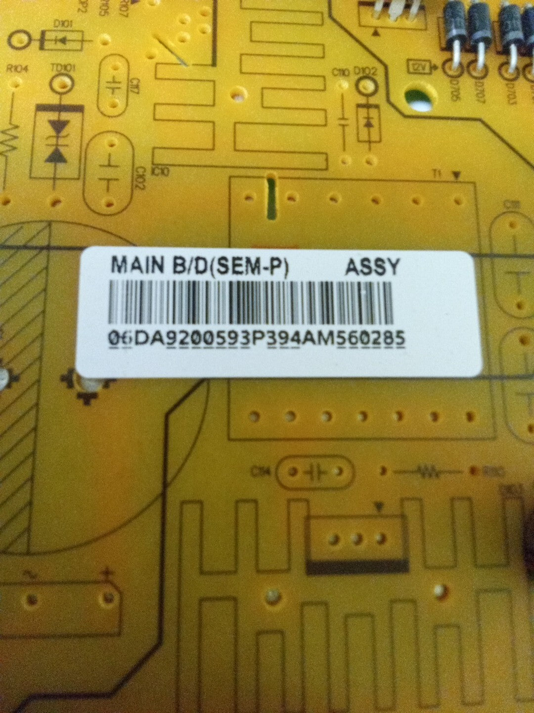 Samsung Refrigerator Control Board DA92-00593P AMK-31