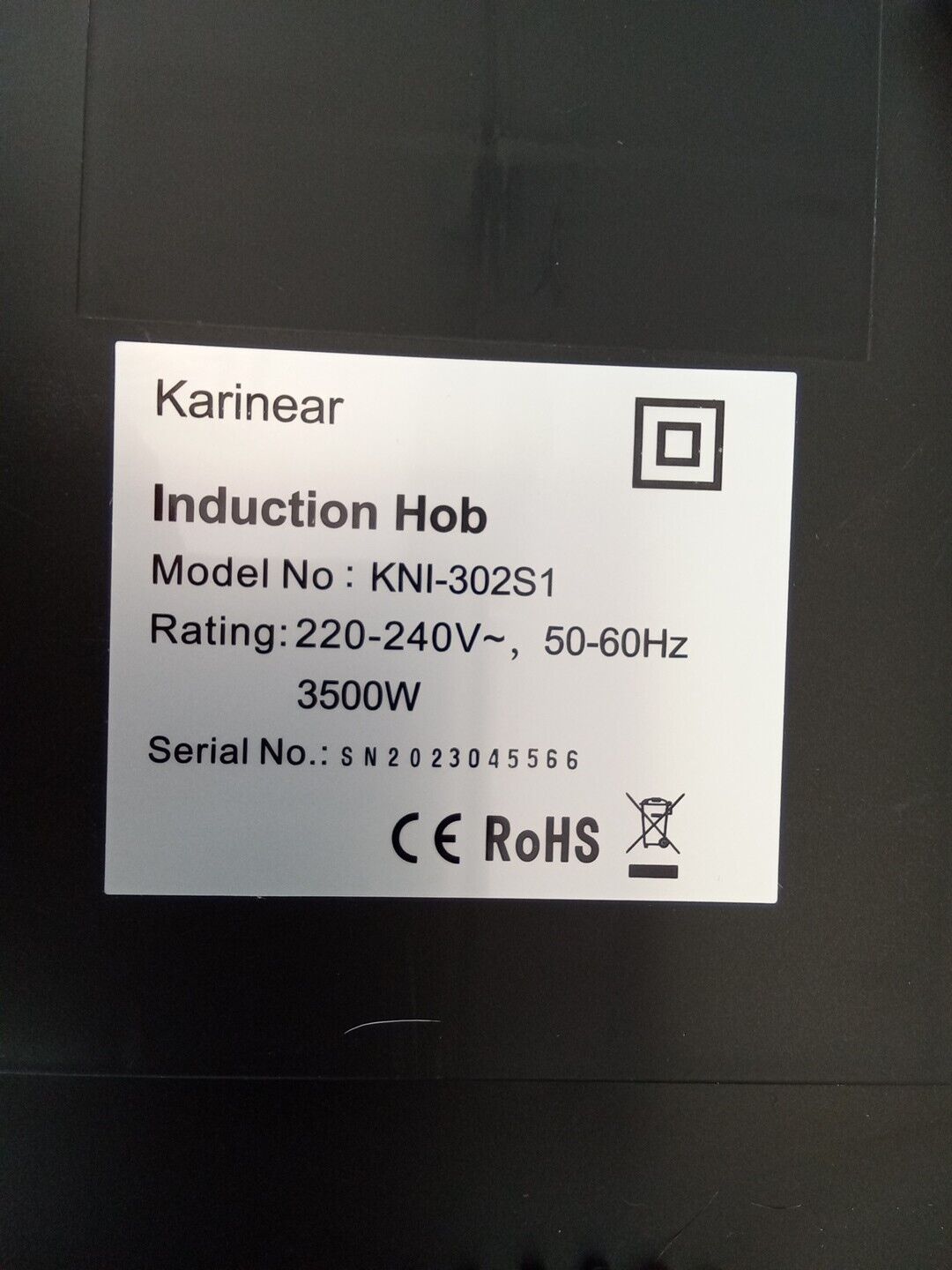 Karinear Induction Cooktop 2 Burners 3500W 12" Built-in Stovetop w/Flex Zon OV3