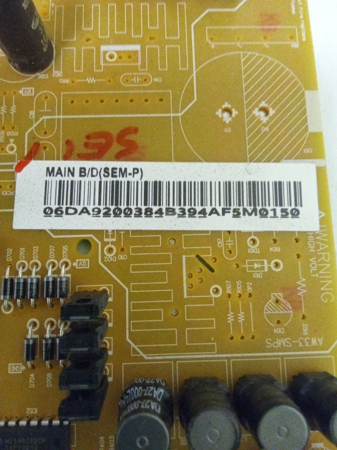 Samsung Refrigerator Control Board DA92-00384B AMK-242